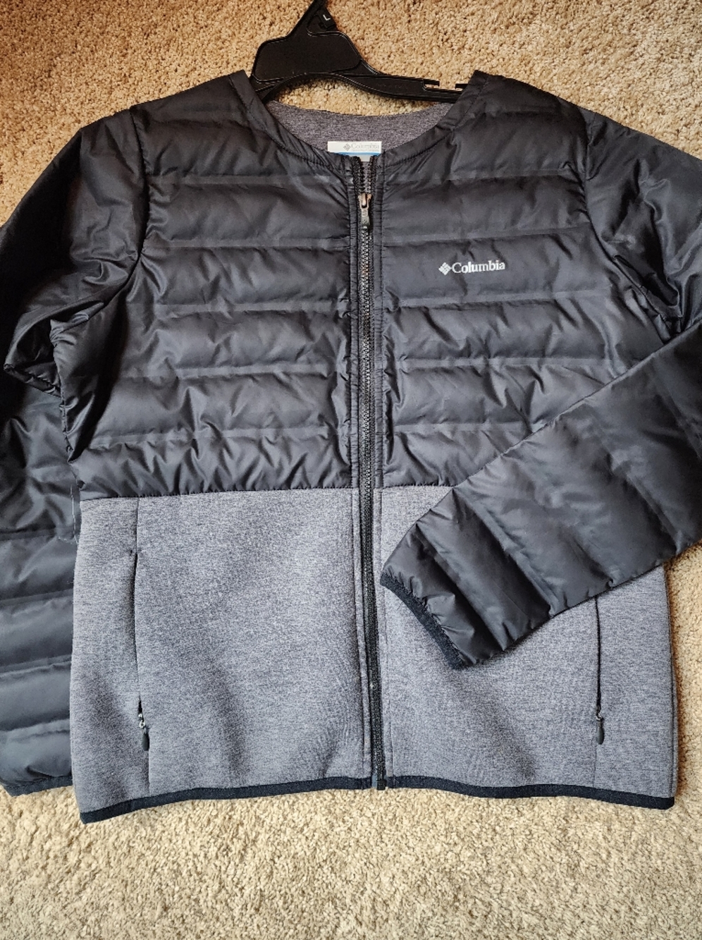 Women Columbia Zip Jacket Black Grey M MED EXCELLENT